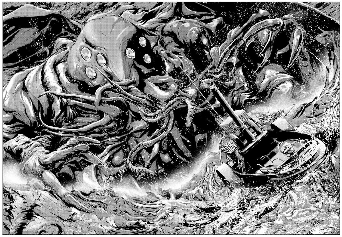 COMIC_BEAM_Q's tweet photo. 『ラヴクラフト傑作集』シリーズの漫画家・田辺剛さんが、今年8月に米国プロビデンスで開催される世界最高峰の怪奇文学・アートの祭典「ネクロノミコン・プロビデンス 2026」に主賓（Guest of Honor）として参加決定！

クトゥルフ神話の創始者H.P.ラヴクラフト生誕の地にて、世界中から集まるラヴクラフトファンの皆様と交流できる貴重な機会を、とても楽しみにしています！

👇特設ページ（英語） 
https://t.co/sPKTxouyVL

#田辺剛 #ラヴクラフト #クトゥルフ神話 #NecronomiConPVD