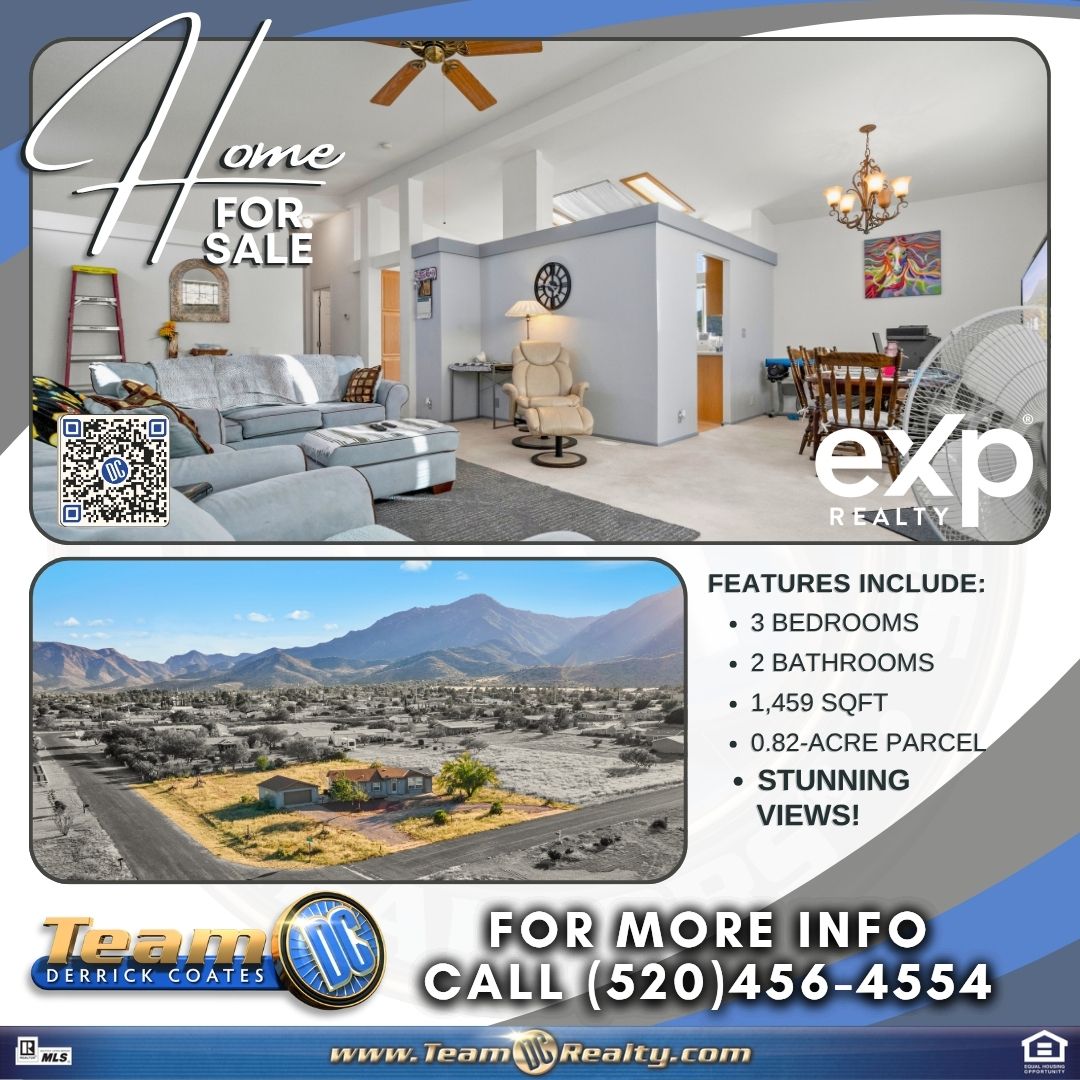 Derrick_Coates's tweet photo. 🏡HOME FOR SALE!
Bright, lively and incredibly welcoming! Enjoy stunning views of the Huachuca Mountains from this 0.82 acre property!
📲For a tour call (520)456-4554
📍Hereford, AZ
✅$249,900
🌐https://t.co/jhMMVBZnNF

#Arizona #homebuying #cozyvibes #welcomehome #buyers https://t.co/Xph3bTwJu7
