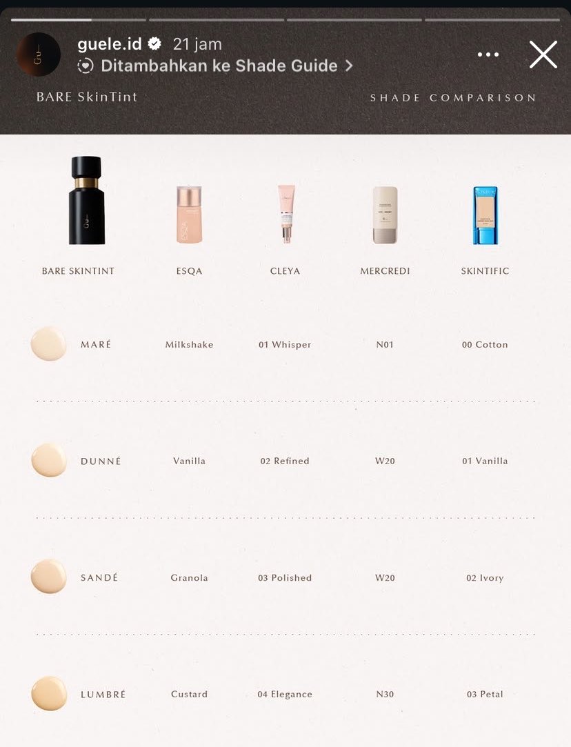 syakive's tweet photo. cinta banget sama brand yang sediain shade guide gini? sgt amat membantu please ‼️ https://t.co/YiFxDRV8FD