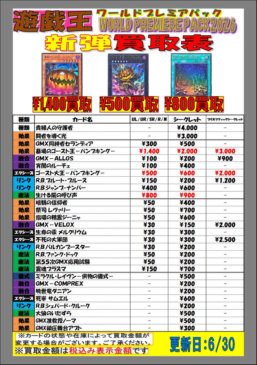 遊戯王 買取情報】 遊戯王最新弾「WORLD PREMIERE PACK 2026 (ワールド