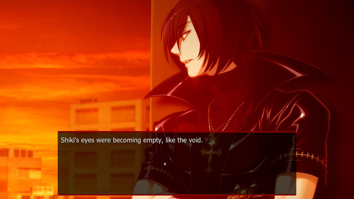LostCygni's tweet photo. Finished shiki's redone route in trueblood and wow.....I really love this route and I like how its sort of a prequel to his og good ending(his ending song is good af 😎) https://t.co/MOvDm3kGrZ
