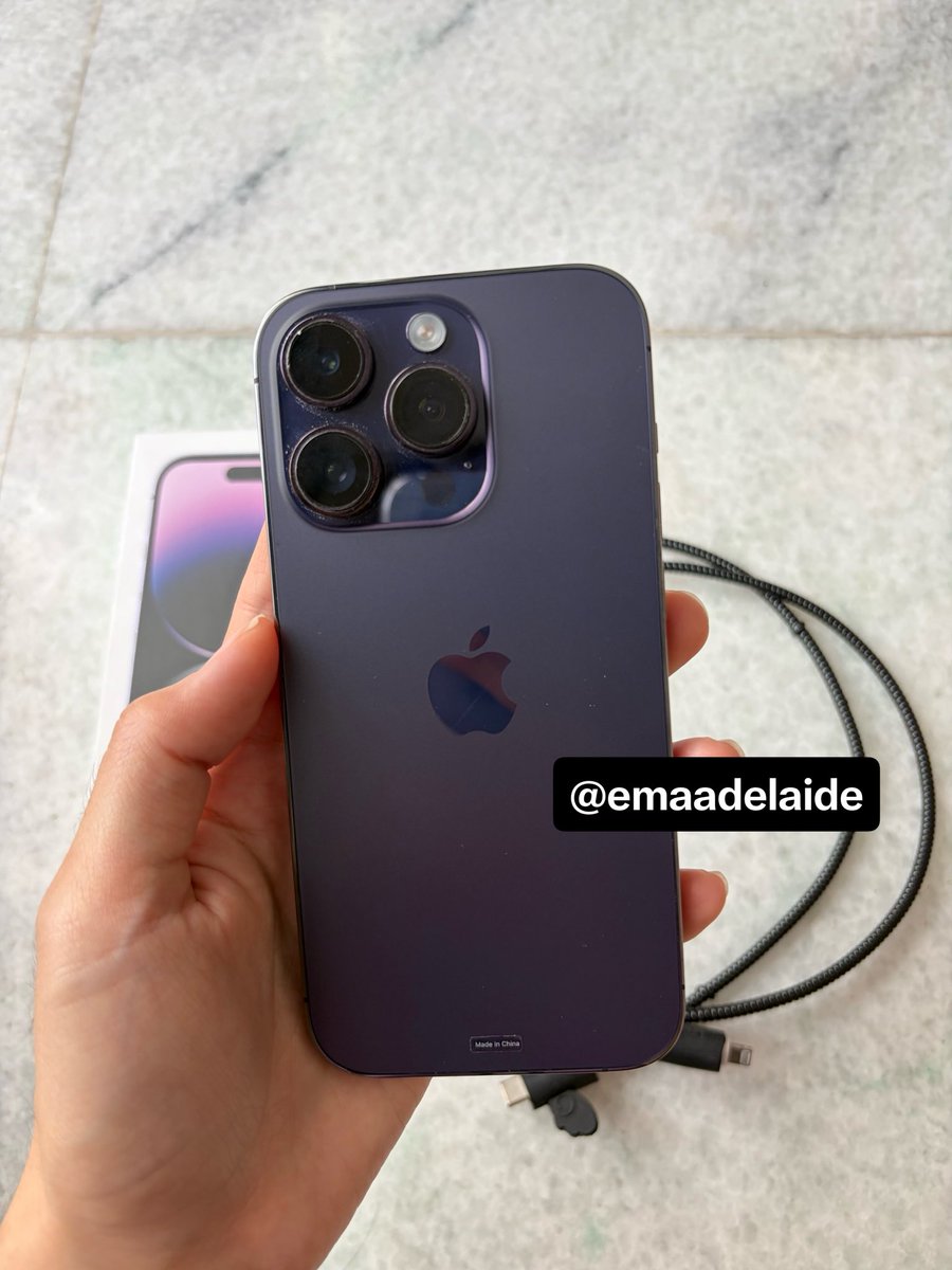 emaadelaide's tweet photo. WTS Jual Iphone 14 Pro 128gb ex Ibox

BH 78%
Pemakaian pribadi
Good Condi, lecet pemakaian
Fungsi masih normal semua
Kabel charger ori bawaan hp
Sudah terpasang anti gores
Free 5 casing

📍Jakarta Utara
💰COD grogol-pluit area

wtb ip https://t.co/aoAROy5nXt