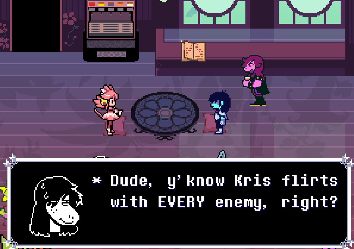 SyphaKidd's tweet photo. Four chapters.
Ever since chapter 2 I’ve been Wingmaning as much as possible for her, AND SHE DOES THIS ON THE FIRST OPPORTUNITY SHE GETS??
Never have I ever been so compelled to make a weird route save file. https://t.co/QZq7juPmoD