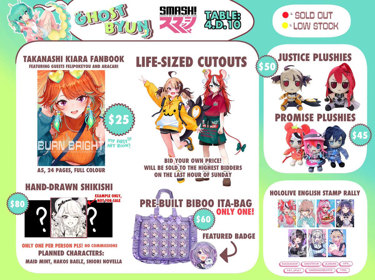 ghosttbyun's tweet photo. My catalogue for Smash! 2026!!! 
I'm super excited to be back at my favourite convention! Please come by to see me! #smashcon #smashcon2026 🫶✨️ https://t.co/t1FaQoOj9f