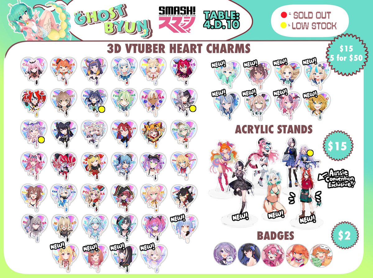 ghosttbyun's tweet photo. My catalogue for Smash! 2026!!! 
I'm super excited to be back at my favourite convention! Please come by to see me! #smashcon #smashcon2026 🫶✨️ https://t.co/t1FaQoOj9f