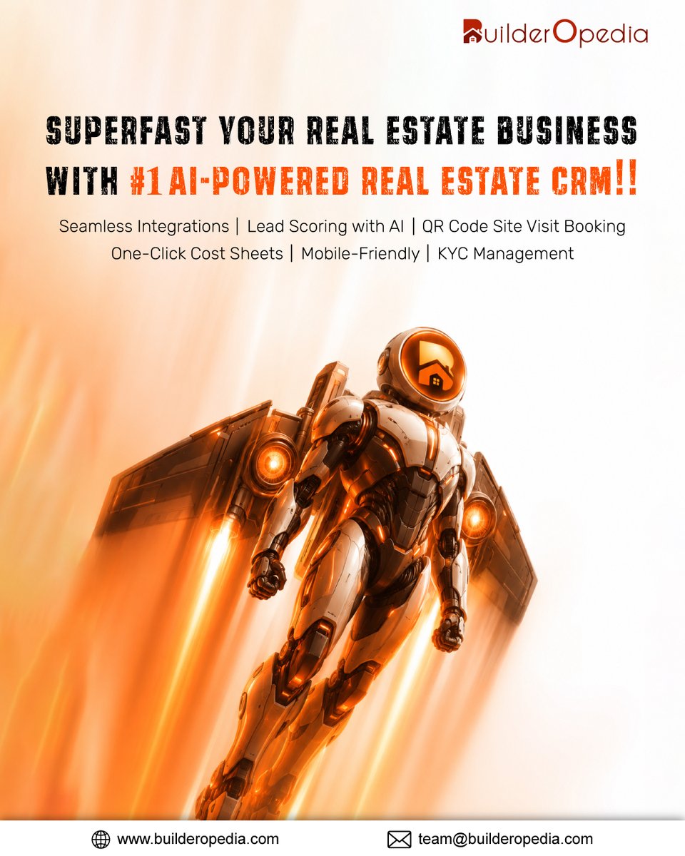 BuilderOpedia's tweet photo. Your real estate business deserves more than just a CRM, it deserves an intelligent growth engine.

🔗 https://t.co/VUVlpUYXXJ

#BuilderOpedia #AIPoweredCRM #RealEstateCRM #PropTechIndia #SalesAutomation #CRMForRealEstate https://t.co/biOyZolHk2