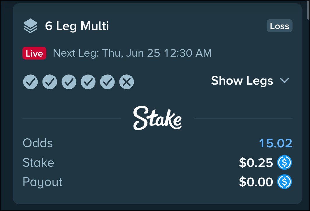stakeblank's tweet photo. @WoodsBets Always getting one legged :( https://t.co/y7Y1tVBkxL