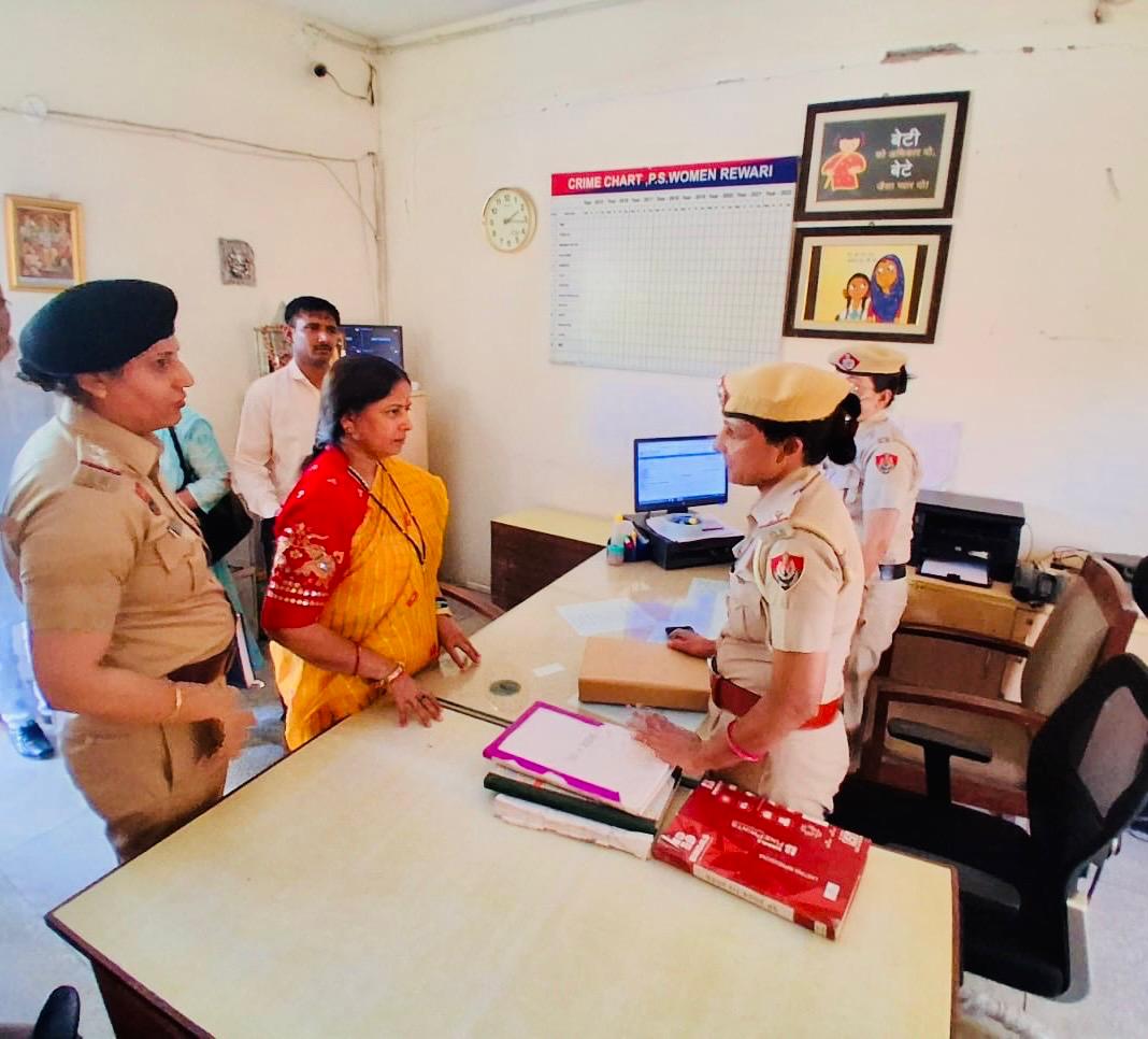AyogMahila's tweet photo. Vice Chairperson, HSCW Inspected Women Police Station, Rewari on 27.06.2026 https://t.co/P9uy1FXH13