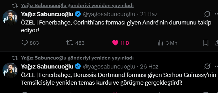 fbajans07's tweet photo. Yağız Sabuncuoğlu gönderilerini Rt yaptı!!! https://t.co/H2dTmoPMf4