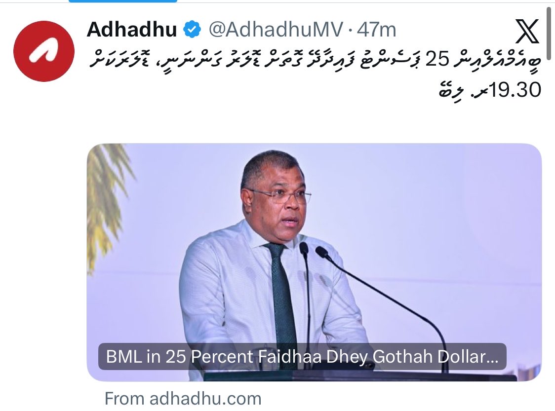 Update On 20 April 2026, when I truthfully tweeted saying BML is ...