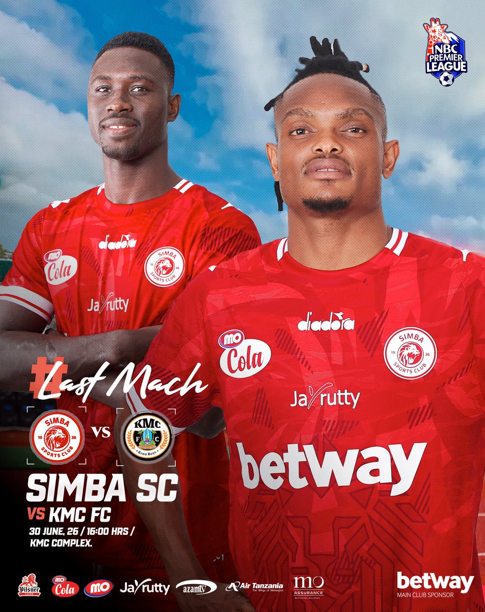 SimbaSCTanzania's tweet photo. Siku ya mwisho katika Ligi Kuu 2025/26. #NBCPremierLeague #NguvuMoja https://t.co/kfRwqQB2gZ