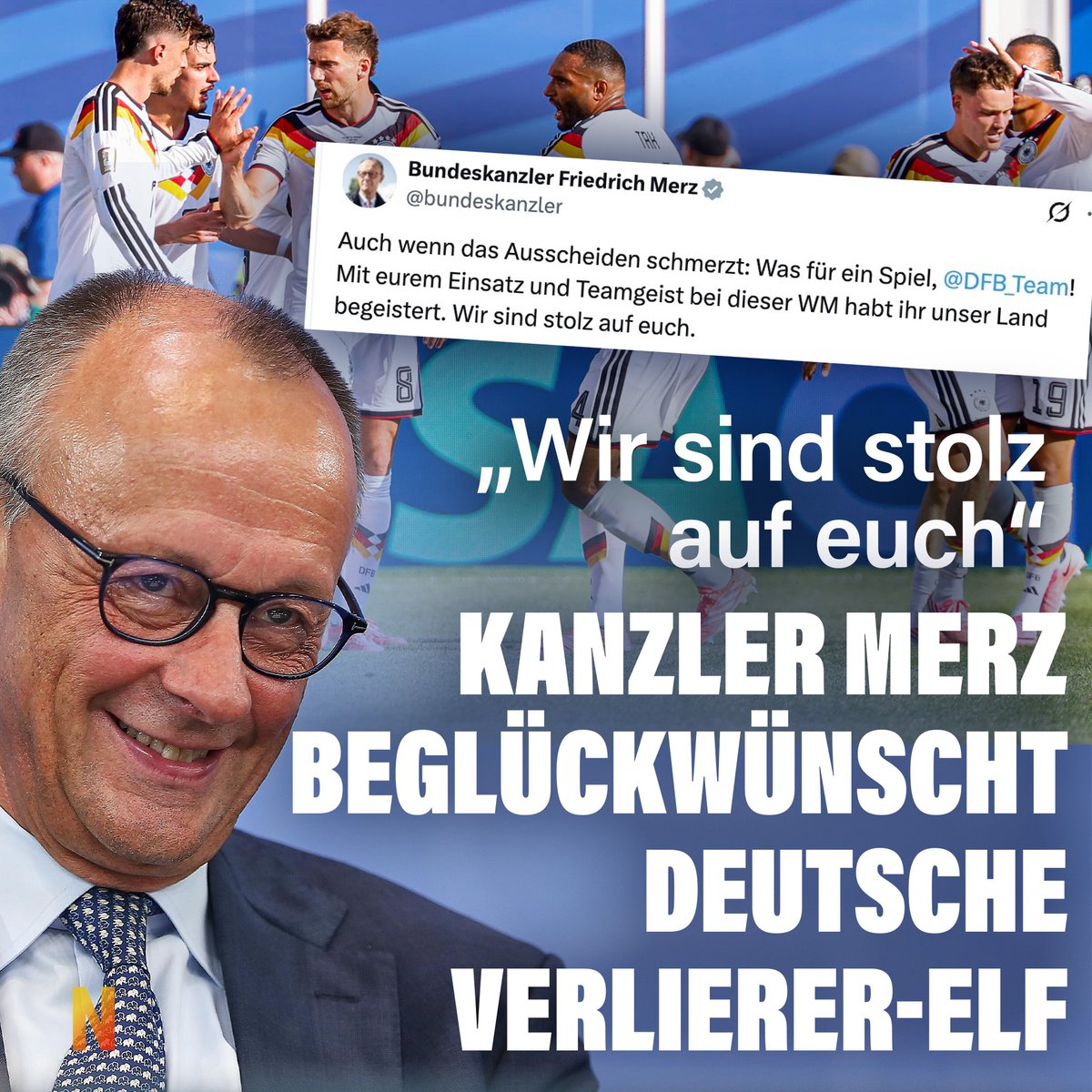 niusde_'s tweet photo. Kommentar unter dem Kanzler-Post: „Wie in der Politik das Versagen bejubeln. Merz in seinem Element.“
https://t.co/lhhimPc6LN https://t.co/nG9xZz3vZb