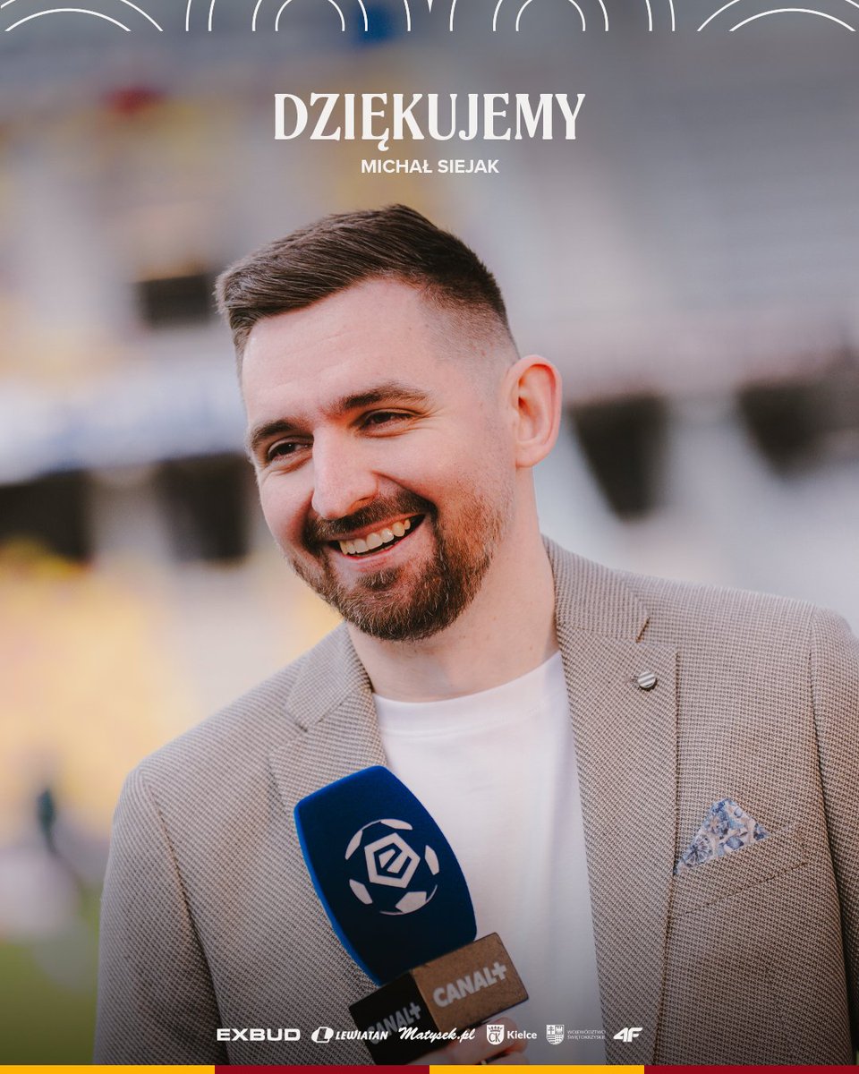 Korona_Kielce's tweet photo. Z dniem 30 czerwca br. wygasa umowa dotychczasowego Dyrektora Działu Marketingu i Komunikacji Korony Kielce, Michała Siejaka. 

Michał, dziękujemy za zaangażowanie i pracę na rzecz rozwoju naszego Klubu. Życzymy powodzenia i sukcesów w dalszej drodze zawodowej! https://t.co/awsOhgDTPm