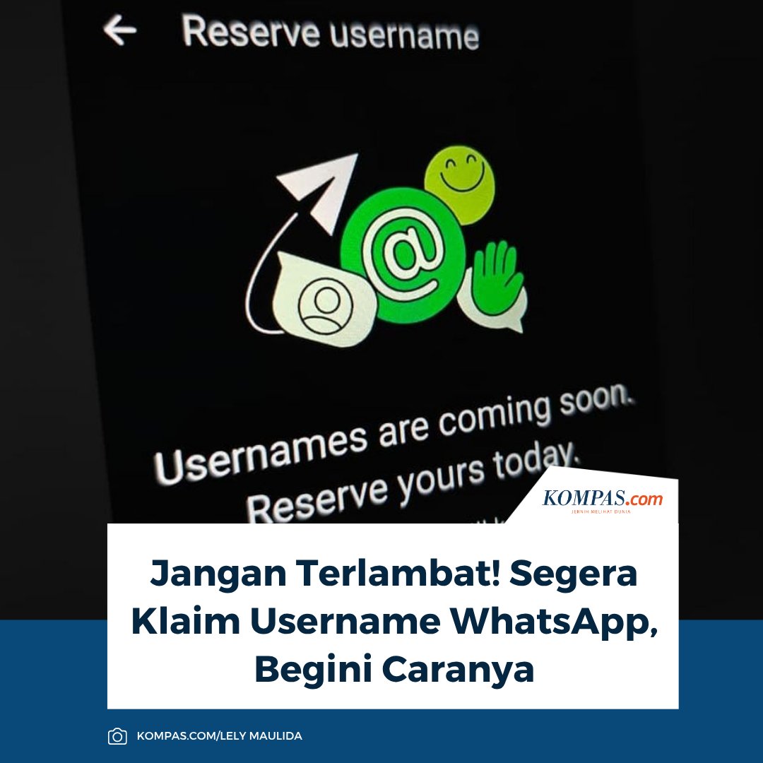 KompasTekno's tweet photo. Baca disini: https://t.co/cFuwethueB

WhatsApp merilis fitur "username" di Indonesia agar pengguna bisa chatting tanpa nomor ponsel. Nama unik ini bisa diklaim lewat menu Settings, baik membuat baru atau menyelaraskannya dari Instagram/Facebook.

~NJ #WhatsApp https://t.co/vfQF7rT7vv