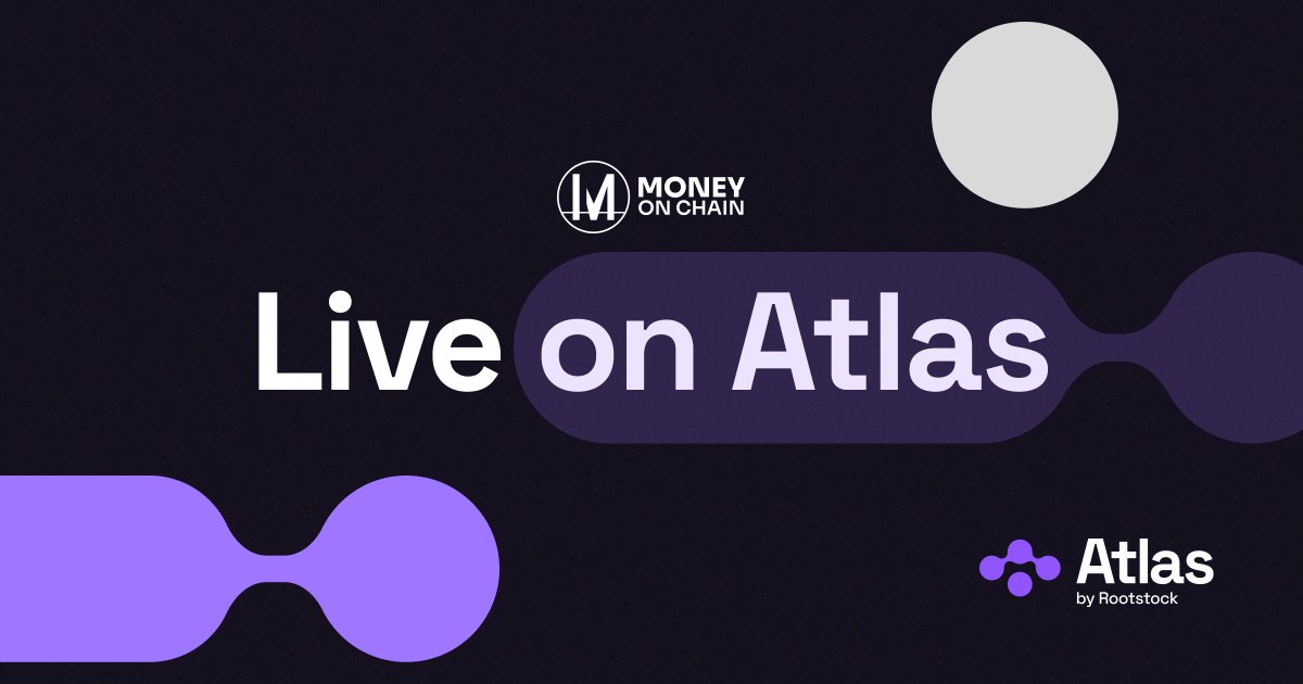 rootstock_io's tweet photo. BTCFi should not feel like a maze.  That’s what Atlas is built for: one place to discover assets, routes, and apps across the Rootstock ecosystem.  
@moneyonchainok is part of that experience too, bringing one of the earliest and most proven Bitcoin DeFi protocols closer to users.  
Explore BTCFi on Rootstock with Atlas: https://t.co/kwaetzrkYs
