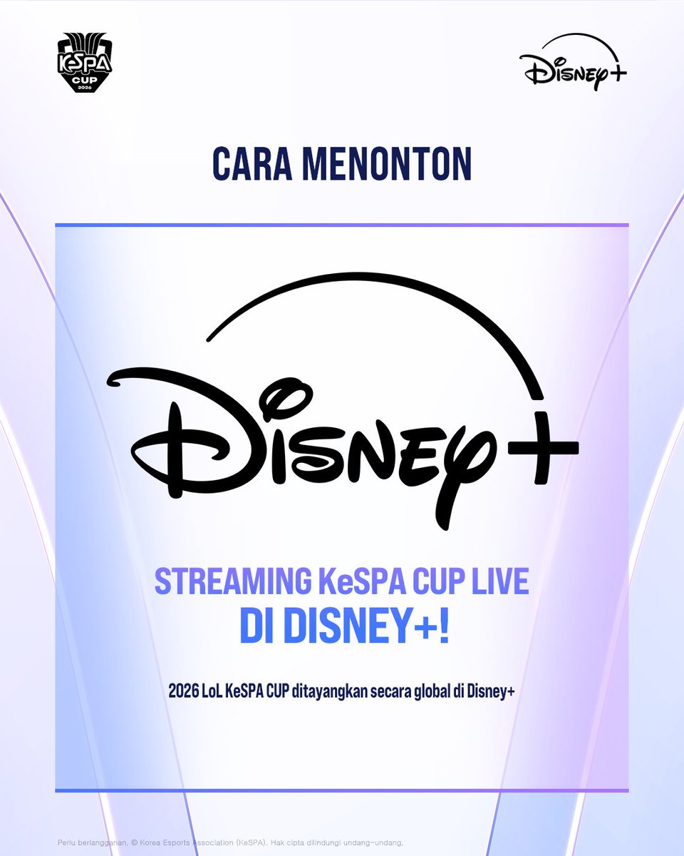 DisneyPlusID's tweet photo. Streaming LIVE #2026LoLKeSPACUP 20 Juli - 18 Agustus di #DisneyPlusID. https://t.co/iufJMZRazM