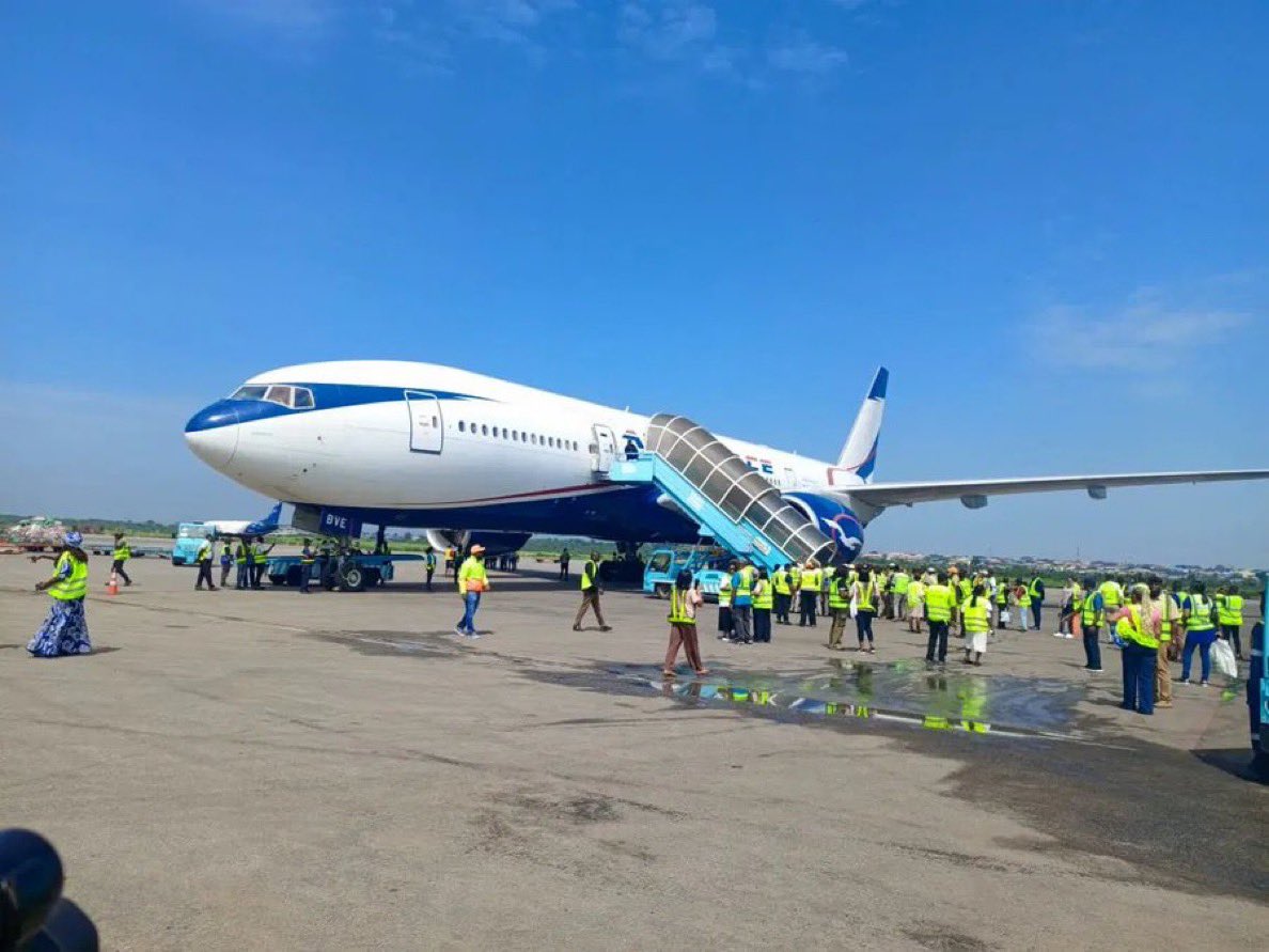 instablog9ja's tweet photo. Third batch of Nigerians evacuated from South Africa arrives today in Lagos https://t.co/bwVb7gSepe