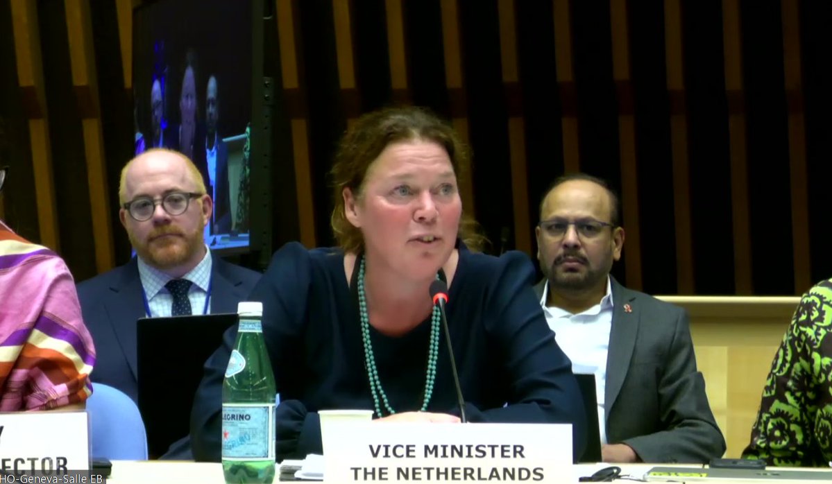 UNAIDS's tweet photo. "Let's not linger in the past, but look to the future."

Opening the thematic discussion, Netherlands Vice-Minister Pascalle Grotenhuis called for a future-proof, impact-driven UNAIDS that is financially viable, aligned with UN reform, and centred on the people it serves. https://t.co/iKhxUsh6UE