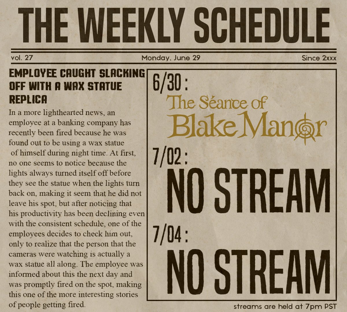 WhatTheBeng's tweet photo. The 27th schedule is up! Only one stream because I will have a busy week. Will be back to normal with new games the week after https://t.co/xNrQRk4xzg