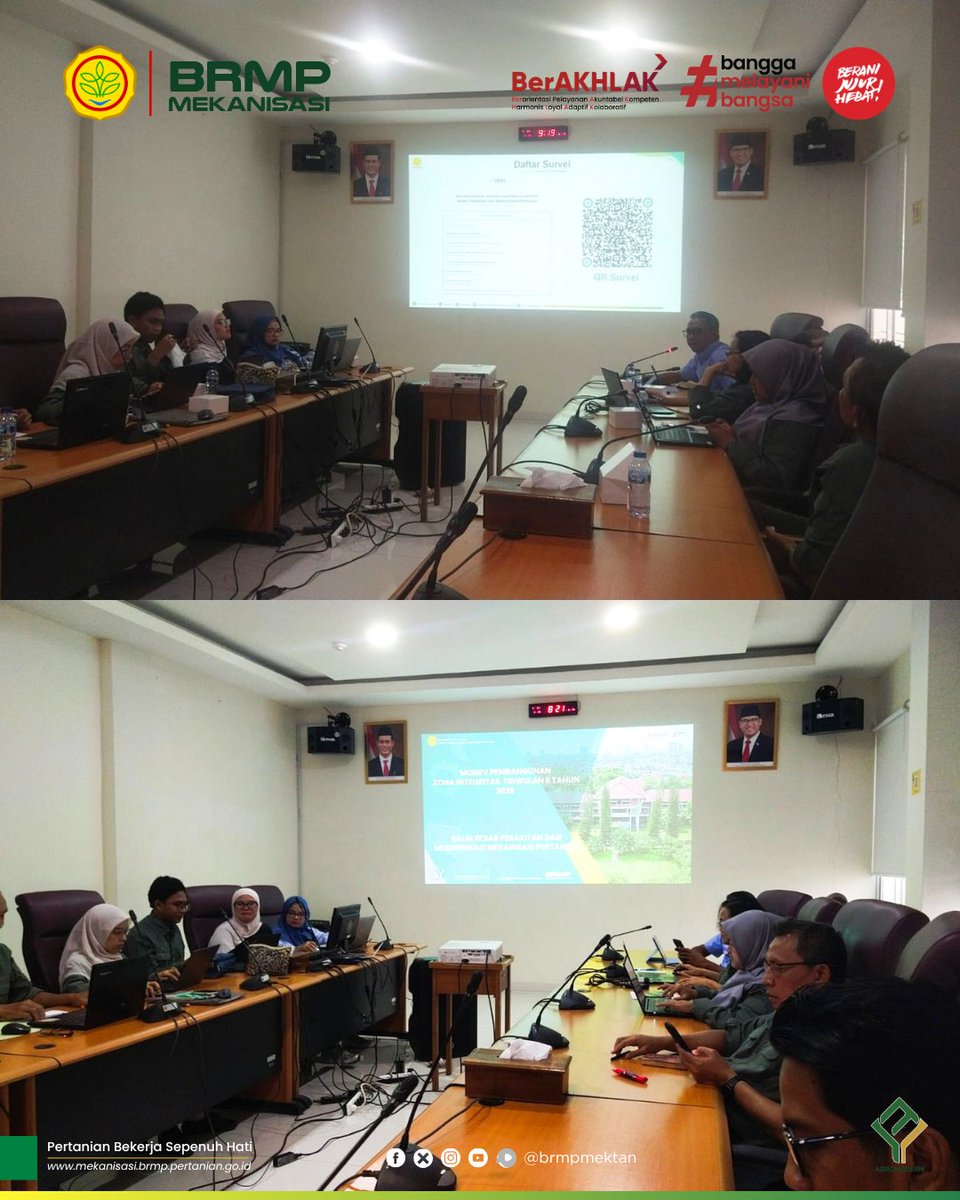 brmpmektan's tweet photo. Monev ZI Triwulan II Tahun 2026 &amp; Sosialisasi SKM Online, E-Monev dan E-Arsip di Lingkungan BRMP Mektan https://t.co/opUazWrDmK