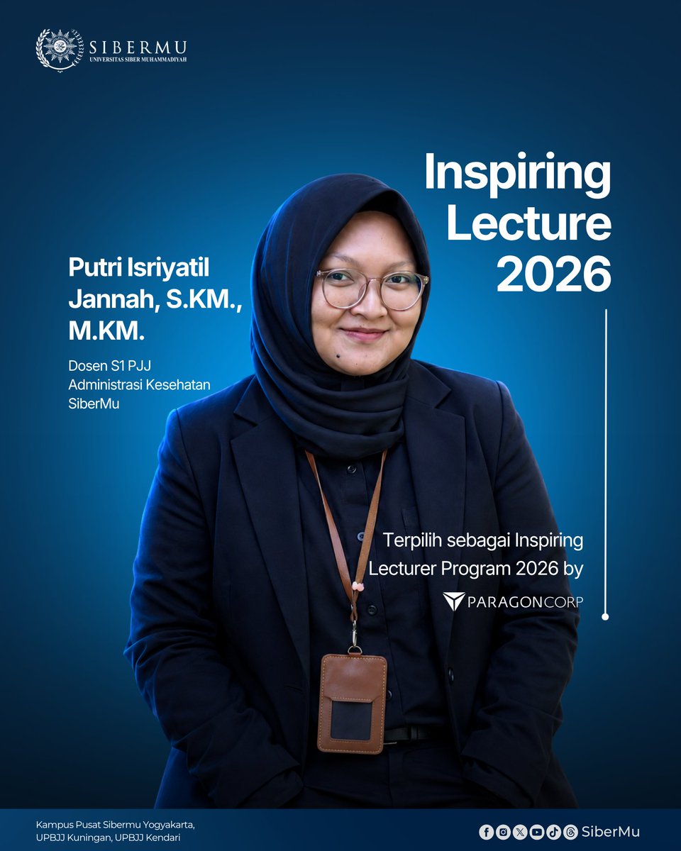 sibermu's tweet photo. Selamat kepada Dosen Universitas Siber Muhammadiyah yang terpilih sebagai Inspiring Lecturer Program 2026 by ParagonCorp. https://t.co/XhSjjfvfQT