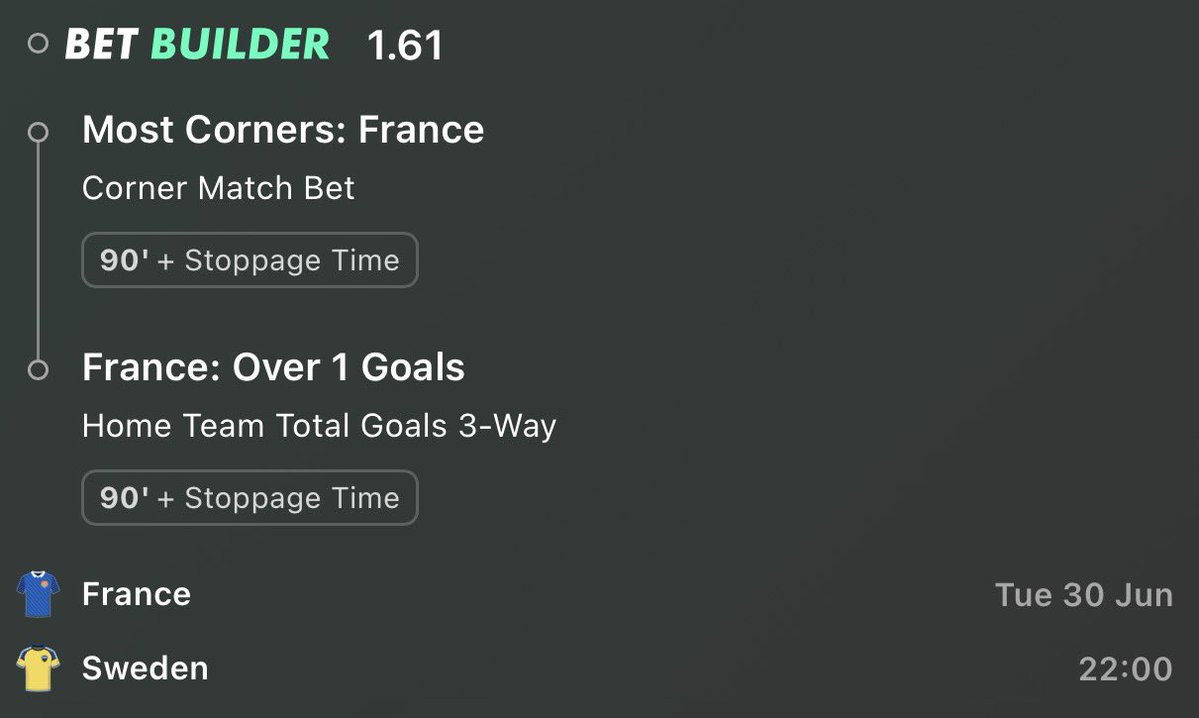 FadeBets_'s tweet photo. ⚽️🏆
🇫🇷v🇸🇪
Odds: 1.61

-
#Gambling𝕏 #FIFAWorldCup https://t.co/QKiawOO8bu
