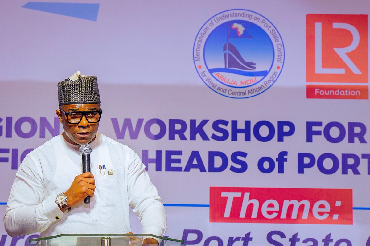 CrffnOfficial's tweet photo. The Registrar/CEO of CRFFN, Mr. Kingsley Igwe, FCILT, joined maritime leaders at the Abuja MoU Regional Workshop in Lagos, themed: "Future-Ready Port State Control Regime: Leadership, People, Governance &amp; Performance for Safer Maritime Systems."
#CRFFN 
 #AbujaMoU https://t.co/mSus52Dk3X