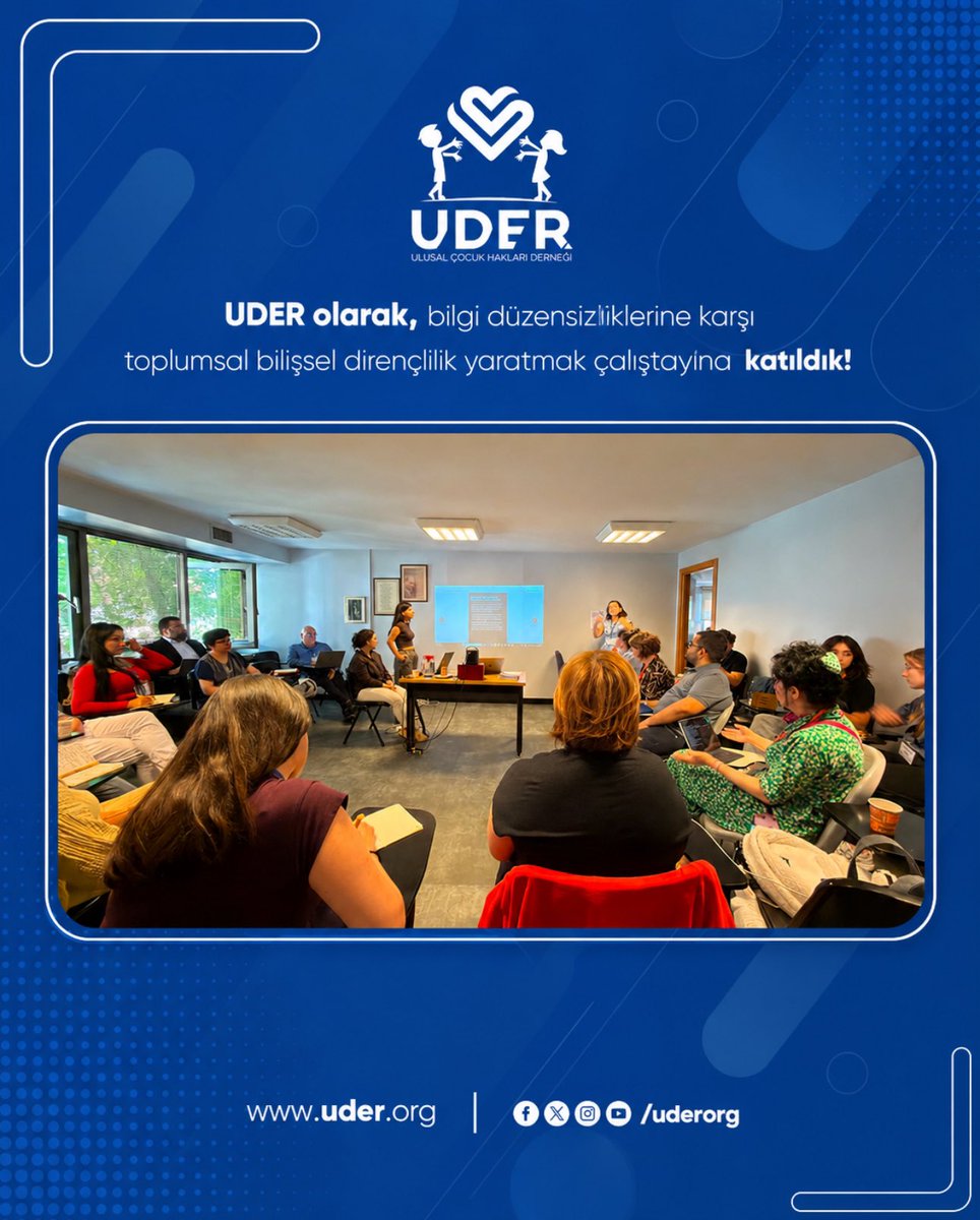 uderorg's tweet photo. UDER olarak İstanbul Bilgi Üniversitesi tarafından düzenlenen Bilgi Düzensizliklerine Karşı Toplumsal Bilişsel Dirençlilik Yaratmak çalıştayına katıldık.🗣️

Bilgi düzensizlikleriyle mücadelede toplumsal farkındalığın artırılması, eleştirel düşünme becerilerinin güçlendirilmesi⤵️ https://t.co/YUCIUW8SlF
