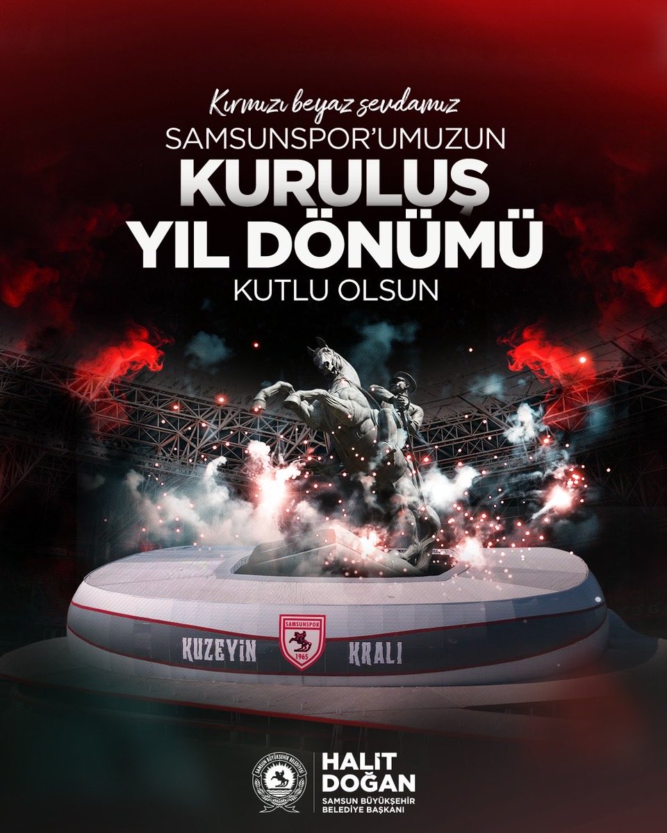 halitdoganbsk's tweet photo. 60 yılı deviren bir sevda… ❤️🤍🖤

1965'ten bu yana aynı armanın etrafında, aynı inanç ve aynı sevdayla buluşuyoruz.

Bir hayali büyütüyor, bir sevdayı yaşatıyor; hep birlikte bir şehrin gururunu paylaşıyoruz.

Kırmızı-beyaz sevdamız #Samsunspor��umuzun kuruluş yıl dönümü kutlu olsun.

Nice yıllara, nice zaferlere!