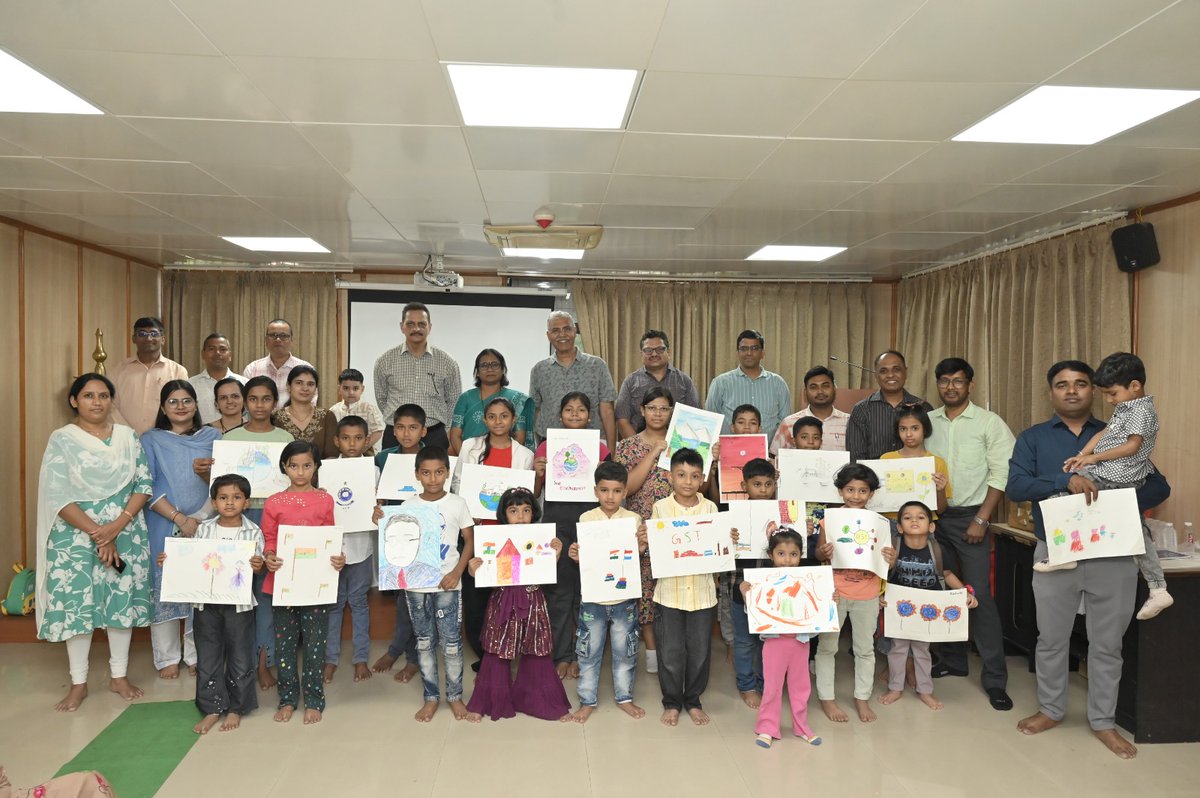cgstnsk's tweet photo. As part of the celebrations leading up to GST Day 2026, CGST & Central Excise, Nashik Commissionerate organised a Drawing Competition on 29.06.2026 to encourage young minds to creatively express their understanding of GST through art. All participants received appreciation gifts, while the best entries were awarded prizes for promoting GST awareness through their creative artwork.
