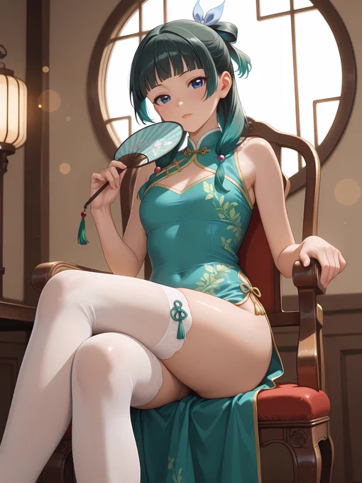 チーパオ猫猫 sfw anime-style illustration. #薬屋のひとりごと