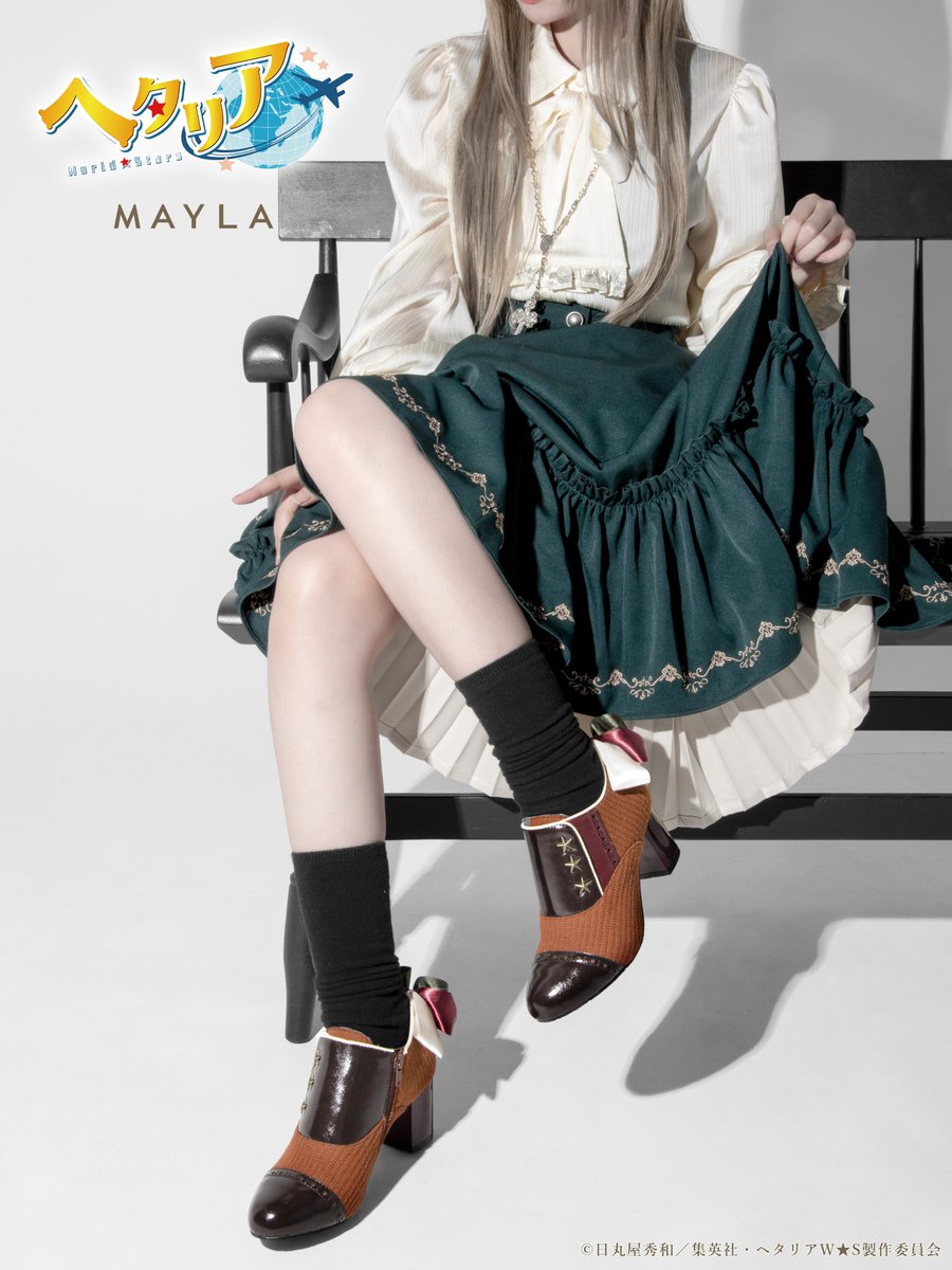 mayla_classic's tweet photo. MAYLA×アニメ『ヘタリア World★Stars』
イタリアをイメージしたコラボブーティがかわいすぎる！ https://t.co/NroupYHpXr