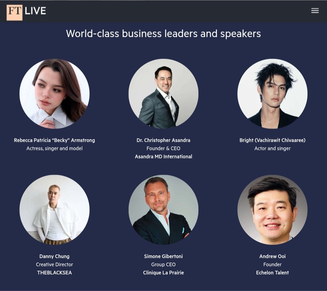 becky_support_'s tweet photo. via FT Times

Business of Luxury
Summit – Asia Edition
19-20 October 2026

World-class business leaders and speakers

@AngelssBecky 
@beckyentofc 

#beckysangels
#BeckyArmstrong‌ 
#BeckyEntertainment https://t.co/67Tm1hI1oZ