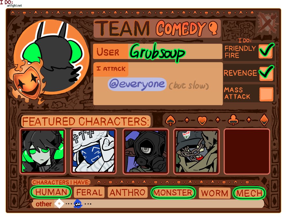 GRU8SOUP's tweet photo. #artfight #artfight2026 
https://t.co/Lyk5MzQ0wn

I had to fix my artfight card😳
Let's have a nice fight! 👊👊‼️ https://t.co/eXWnTQtjvS