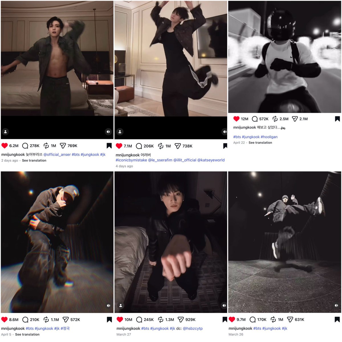 dailyjkpraise's tweet photo. Celebrities with the Most Instagram posts with over 1 million reposts:

#1. Jungkook - 6 (new) 
#2. Messi, Ronaldo - 3 https://t.co/aSFmjSILuu
