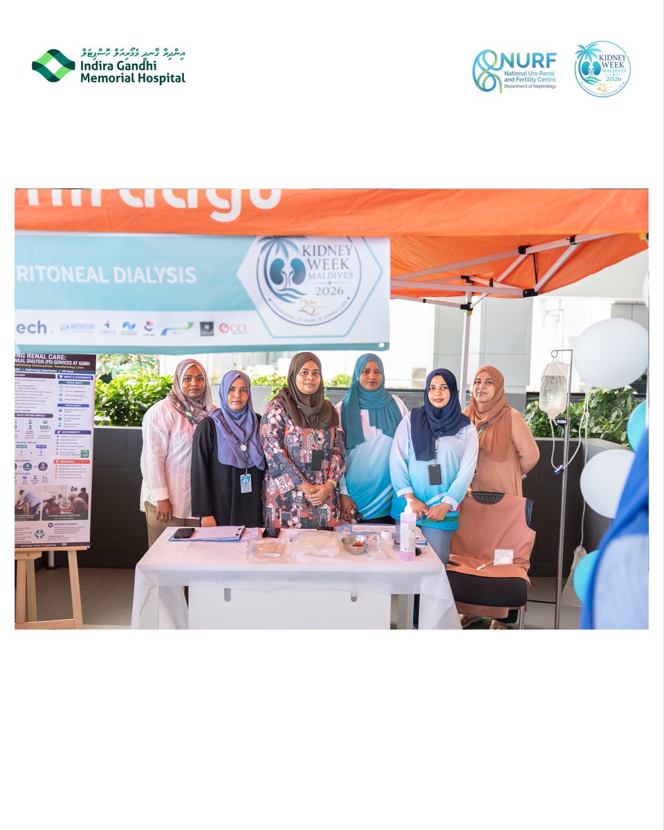 igmhmv's tweet photo. As part of Kidney Week Maldives 2026, we welcomed the public to our Open Day, where visitors explored interactive stalls showcasing hemodialysis and peritoneal dialysis, learned more about kidney disease and its treatment, received free health screenings including blood pressure, blood sugar, and BMI checks, and had the opportunity to meet our nephrologists to ask questions and discuss their kidney health.