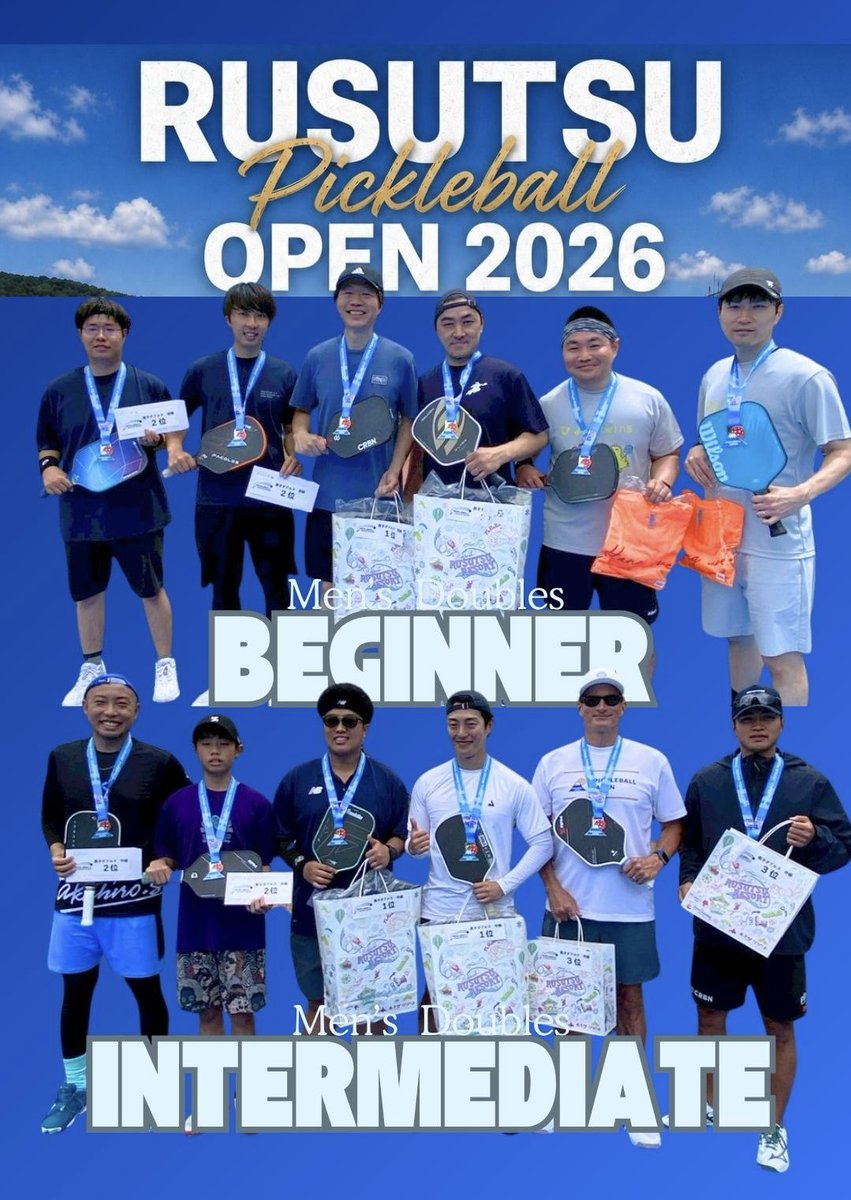 pjf_official's tweet photo. 🏔️ ルスツ・ピックルボール・オープン2026 大会結果発表

北海道で初となるPJ後援大会「ルスツ・ピックルボール・オープン2026」を開催✨

今大会には、9歳から69歳まで幅広い世代の選手が参加し、北海道のピックルボールコミュニティが大いに盛り上がりました。 https://t.co/IELSChcXiS