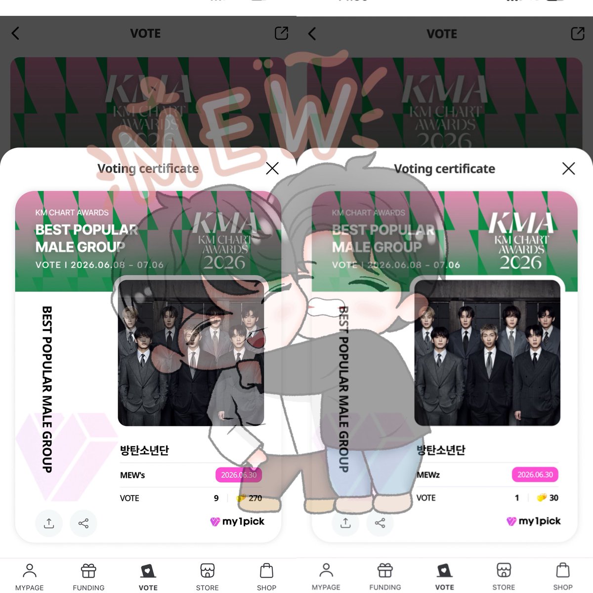 JUNG9795_'s tweet photo. 🚨VOTE BTS di KMA FINAL 2026 🚨

👉🏻 FOKUS di MALE GROUP AWARD (arahan base)
🗓️ END tgl 06 juli jam 21:59 WIB
🗳️ upick, my1pick, idolchamp

minta tolong fokus vote disini ya mantimun, bentar lagi end loh gak nyampe seminggu lagi 😇🫶🏻

streamingnya kencengin, votenya jgn diluapin☝🏻 https://t.co/BFrJfK69ol