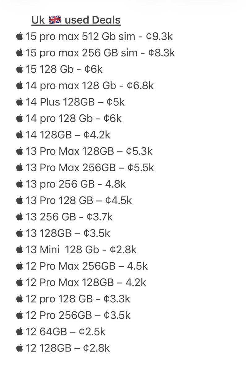 icloudpalace's tweet photo. iCloud Palace PREOWNED,  BRAND NEW (📦) and E- SIM (USA 🇺🇸) iPhones, Samsung REDMI and ViVo Price List. 

Lifetime Warranty For All Devices

Nationwide Delivery 🚚 

Kindly REPOST Our Hustle. 🙏🙏🙏 https://t.co/enmAeYFdrx