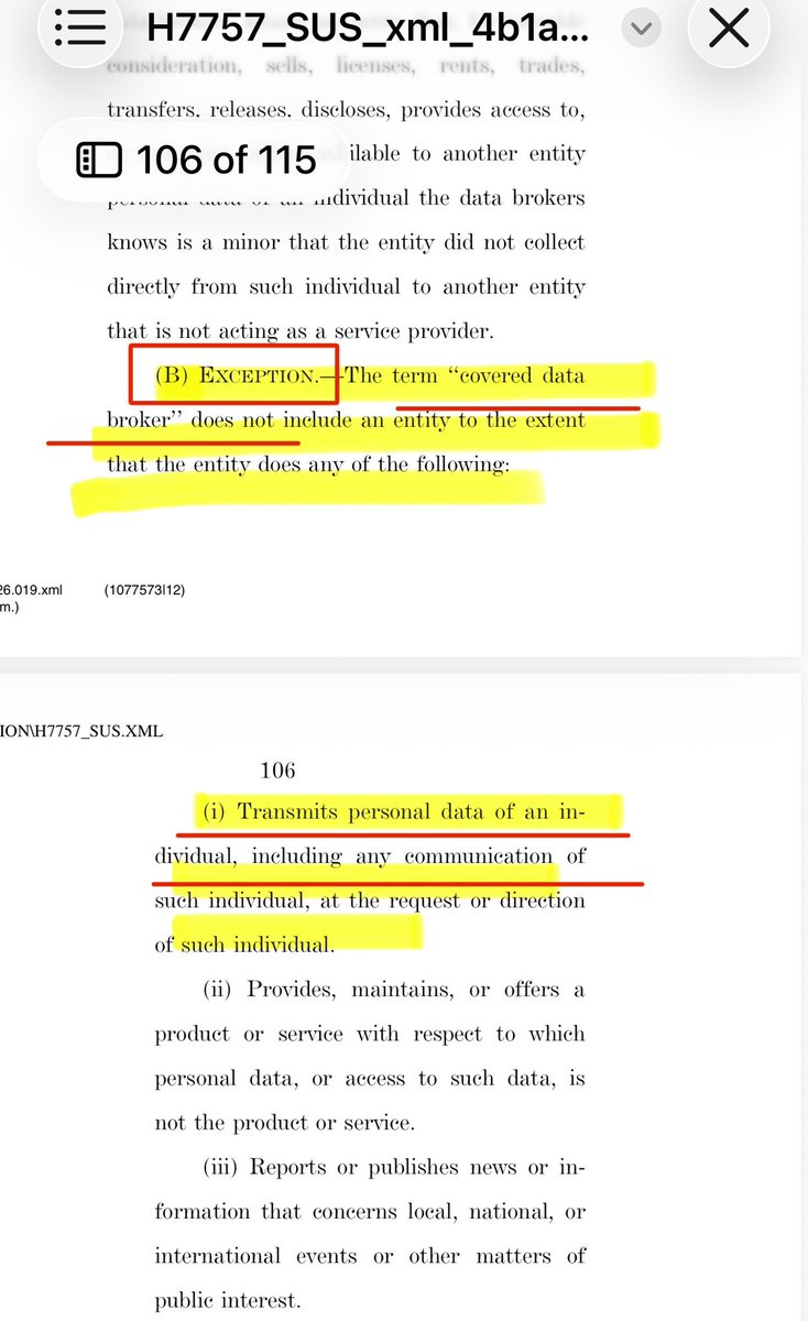 Hannibal9972485's tweet photo. **This bill is a fucking Trojan Horse. Period.**🚨🚨🚨

Its a federal surveillance and control system over the entire internet that will be used on adults.🚨🚨🚨

Using child safety.  As cover 🚨🚨

1. It builds a national digital ID system through the back door.🚨⚠️

The bill says three times it does not require age verification. That is a lie. Every single protection in the bill only triggers when a platform "knows or should have known" a user is a minor. No platform can prove it did not know without checking. The bill creates a legal trap where the only safe path is to card everyone. Once that infrastructure is built, it does not get turned off when you turn 18. The same system that checks if you are 16 today checks if you are 21 tomorrow. The same database that verifies a teenager verifies a gun buyer, a voter, a patient. This is a national digital identity system built under the cover of child protection.

⚠️⚠️2. It hands the FTC the keys to the internet.**

The FTC gets authority over age verification standards, content safety audits, data broker registries, social media research, chatbot rules, gaming platform safety, educational resources, advertising regulations, and enforcement of the entire act. The FTC becomes the operational regulator of the American internet. This is the largest federal power grab over online platforms in a decade, buried inside a children's safety bill where nobody will vote against it.

⚠️⚠️3. It forces companies to spy on children to prove they are protecting them.**

The audit requirements mandate platforms track and report how many minors use their service, how long they spend, what safety features they use, what reports they file, and what personal information is collected. The government orders companies to gather detailed statistics about children under the banner of protecting them. A bill that claims to protect children's privacy mandates the collection of more data about children than has ever been collected before.

🚨🚨4. It shields Big Tech and crushes small competitors.

The data broker rules exempt Google, Meta, Amazon, and Microsoft because their product is advertising services, not data sales. The companies that collect the most minor data in the world are exempt from the data broker regulations. The compliance costs annual third-party audits, safety tools, parental controls, reporting systems, age verification infrastructure cost millions. Big tech absorbs this. Small platforms die. The bill consolidates market power among the largest tech monopolies while pretending to regulate them.

5. It cuts parents out through school contracts.**🚨🚨🚨

Educational technology companies can collect children's personal information without parental consent if they have a written agreement with a school. The school consents. The parent is never told. Google Classroom, Microsoft Teams, Canvas—they all get direct access to student data through school district contracts. This is a corporate pipeline of minor data with zero parental involvement, written into a bill that claims to empower parents.

6. It kills encryption through regulatory pressure. 🚨🚨🚨

The bill says it does not require breaking encryption. Another lie. It requires platforms to provide messaging controls, content filtering, and safety features for minors. On an end-to-end encrypted platform, you cannot filter content you cannot see. The only way to comply is to either break encryption for minor accounts or disable it entirely. The bill creates regulatory pressure to destroy encryption while claiming to protect it. Once encryption is weakened for minors, the vulnerability exists for everyone.