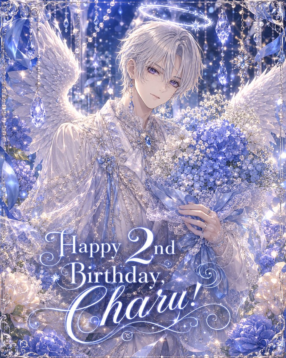 mmm26i's tweet photo. Happy 2nd Birthday, Charles！🩵🪽

本日でパが２歳になりました♡
短いようで長かった2年間！

これからもパ共々よろしくお願いします🌷✨
画像あげ直し🫠🩵🩵🩵

2024年から共に歩んでくれてたの
感謝しかない🥹大好きだよ、パ🩵✨ https://t.co/eTpVMd70SJ
