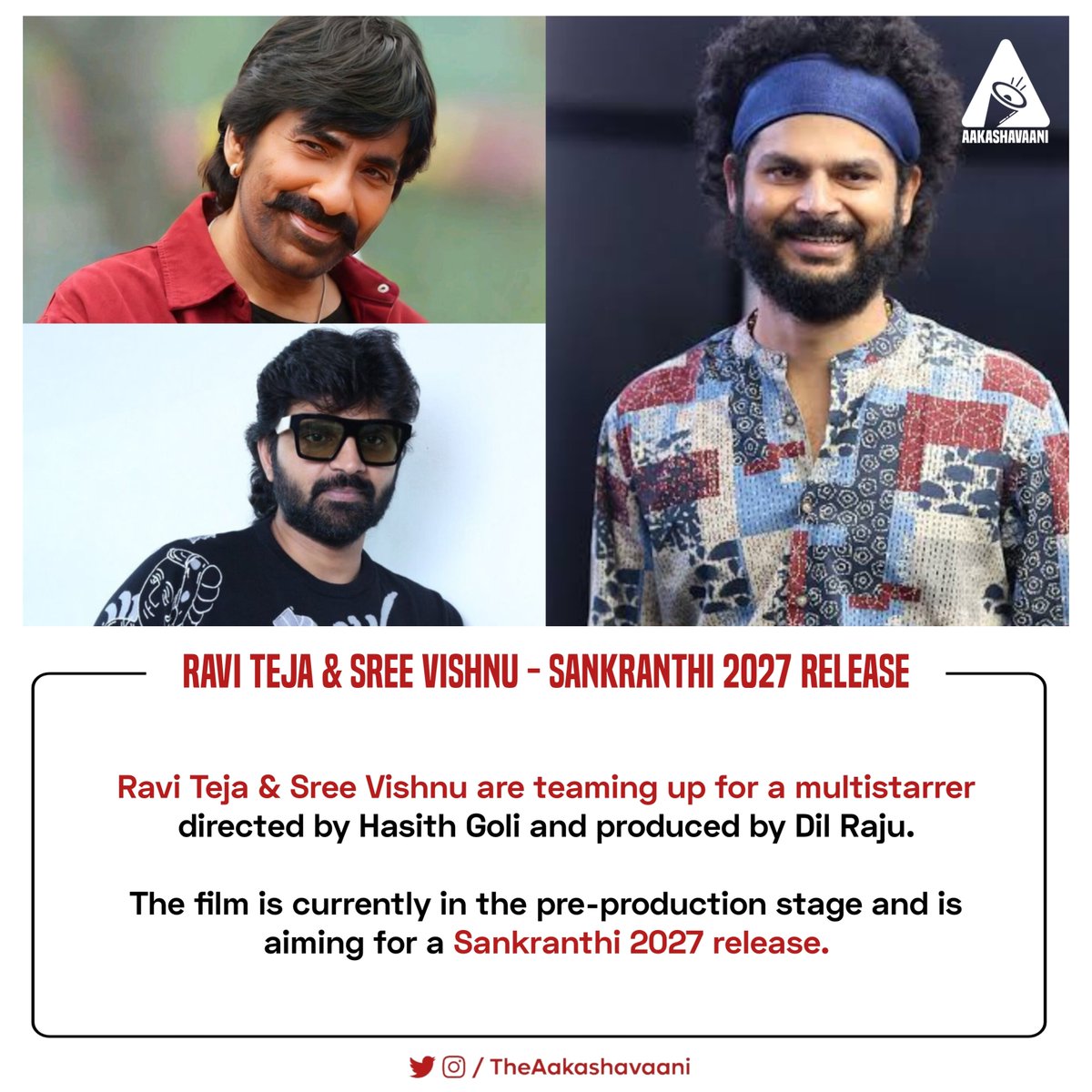TheAakashavaani's tweet photo. Another day, Another Film joins the Sankranthi Race. https://t.co/reFQ35R8Bi