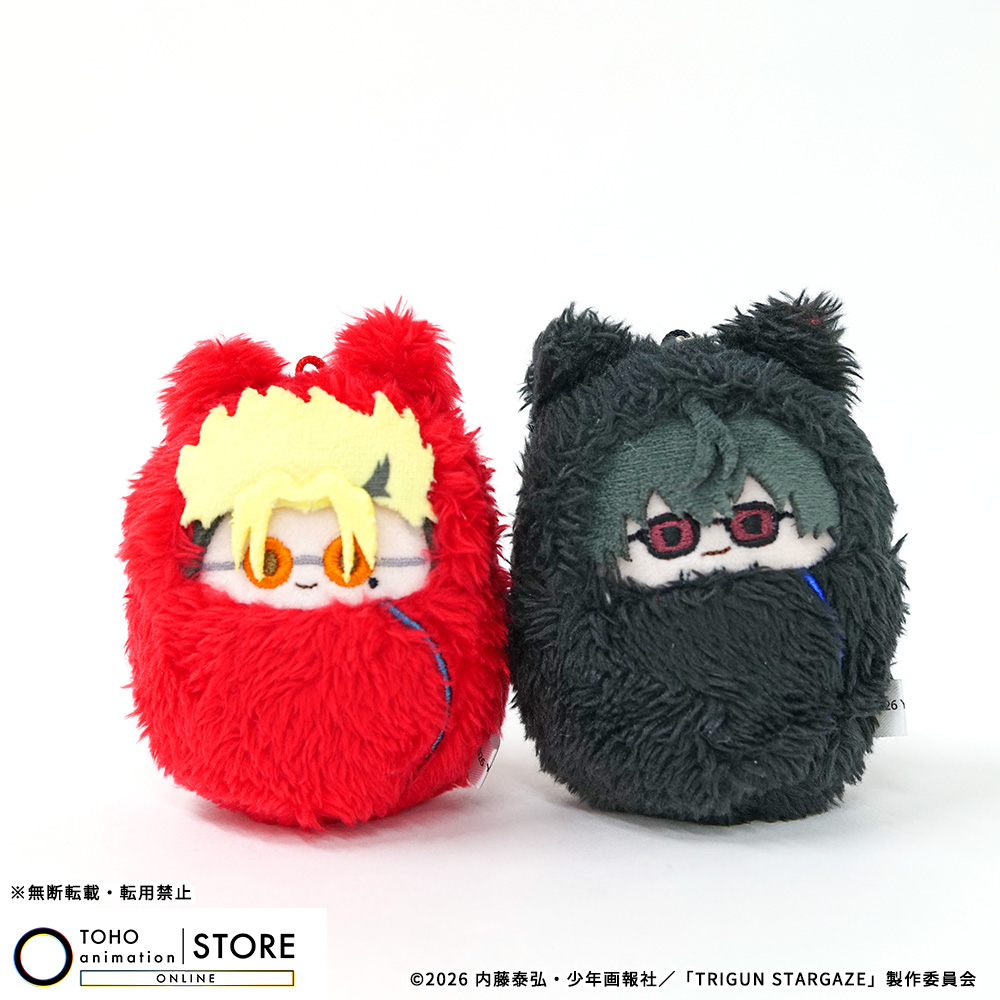 TOHOanimeSTORE's tweet photo. 【#TRIGUN STARGAZE】

＼ 新商品 ／
ヴァッシュとニコラスの「くるみたぴぬい セットVer.」が新登場！

手のひらサイズでふわふわ素材にくるまれたぬいぐるみマスコットです！

受注期間：～7月26日（日）23:59迄
お届け：2026年11月中旬

🛒ご予約はこちら
https://t.co/iquFnFlbxy
#トライガン https://t.co/9bX1QWG8pv