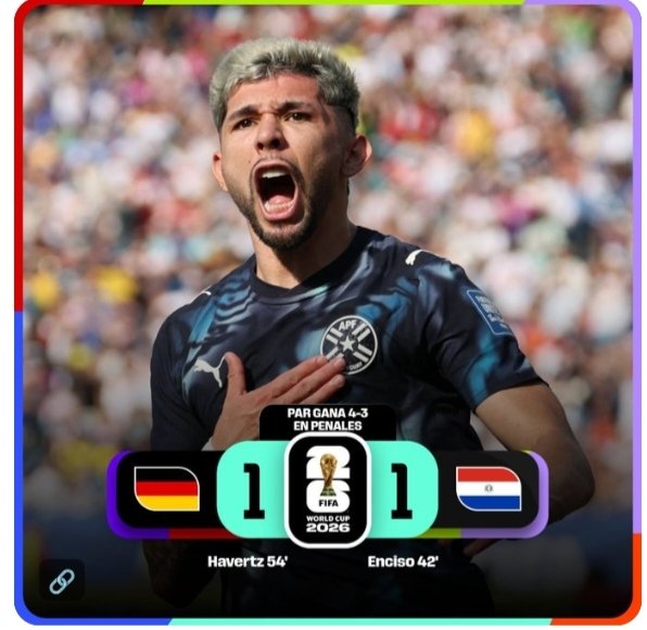 daniel_g_p1's tweet photo. En los penales Alemania empata el partido y parecía que Alemania lo haría de nuevo pero el equipo de Paraguay se impuso como la 1er sorpresa de los 16avos, falta que Cabo Verde nos sorprenda en su próximo partido.

#CopaMundialFIFA 
#IronManDelFutbol https://t.co/BOnCayjMRI