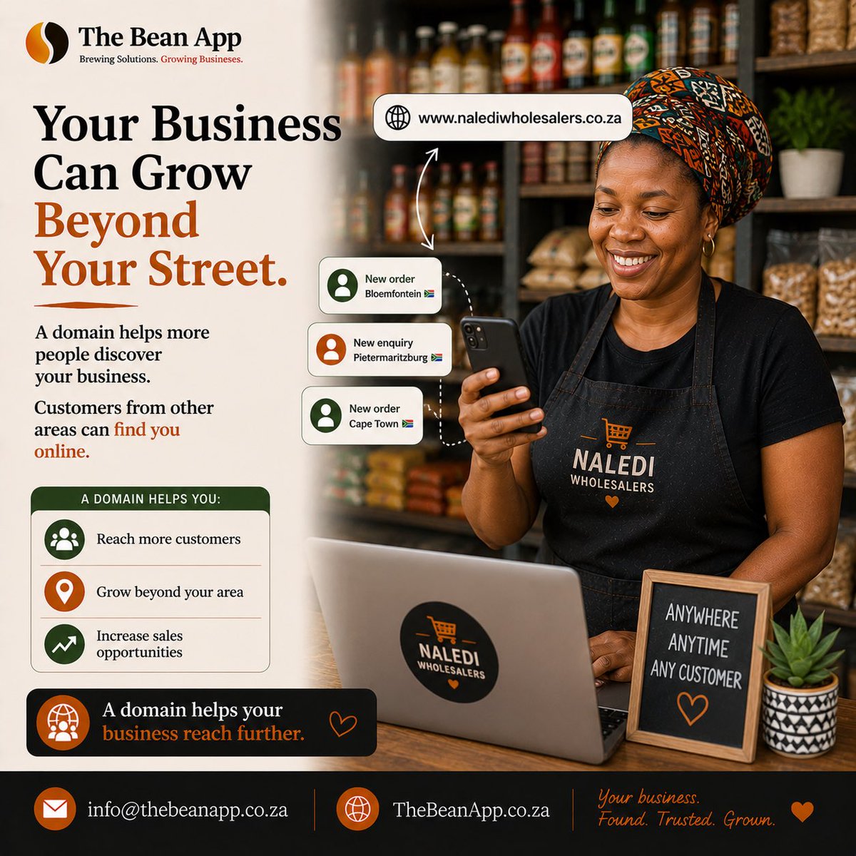 app_bean's tweet photo. A domain helps more people to discover your business👌🏾. https://t.co/ET0vCvhyId