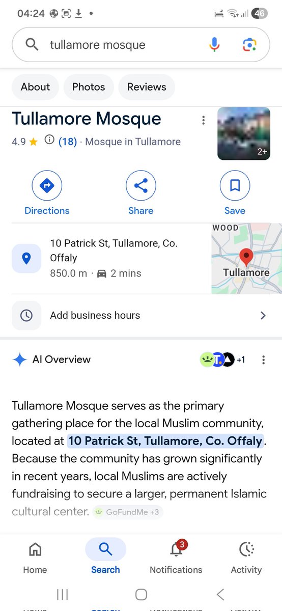 maternalacc's tweet photo. @SuzieD755164 @DrUmarAlQadri Including 10 Patrick Street Tullamore, right in the middle of the town. Council have confirmed no planning permission was sought yet up to 100 men come out several times per day after prayer.  All Offaly TD's and councillors have been informed yet it still operates very publicly https://t.co/Ca0ked54Fr