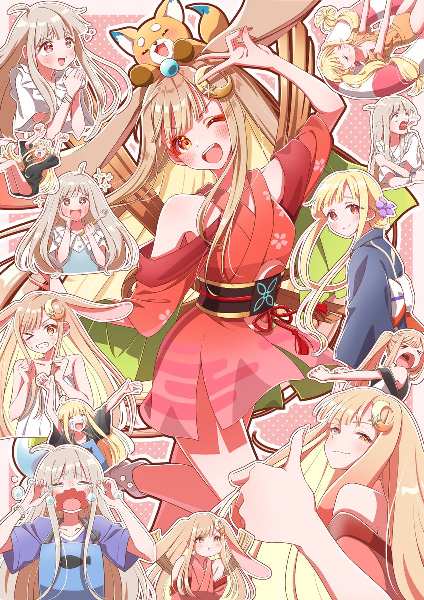 surugatou's tweet photo. 表情詰め合わせかぐや🐰

 #ツクヨミ感謝祭FAN https://t.co/gt7LzVHEuF