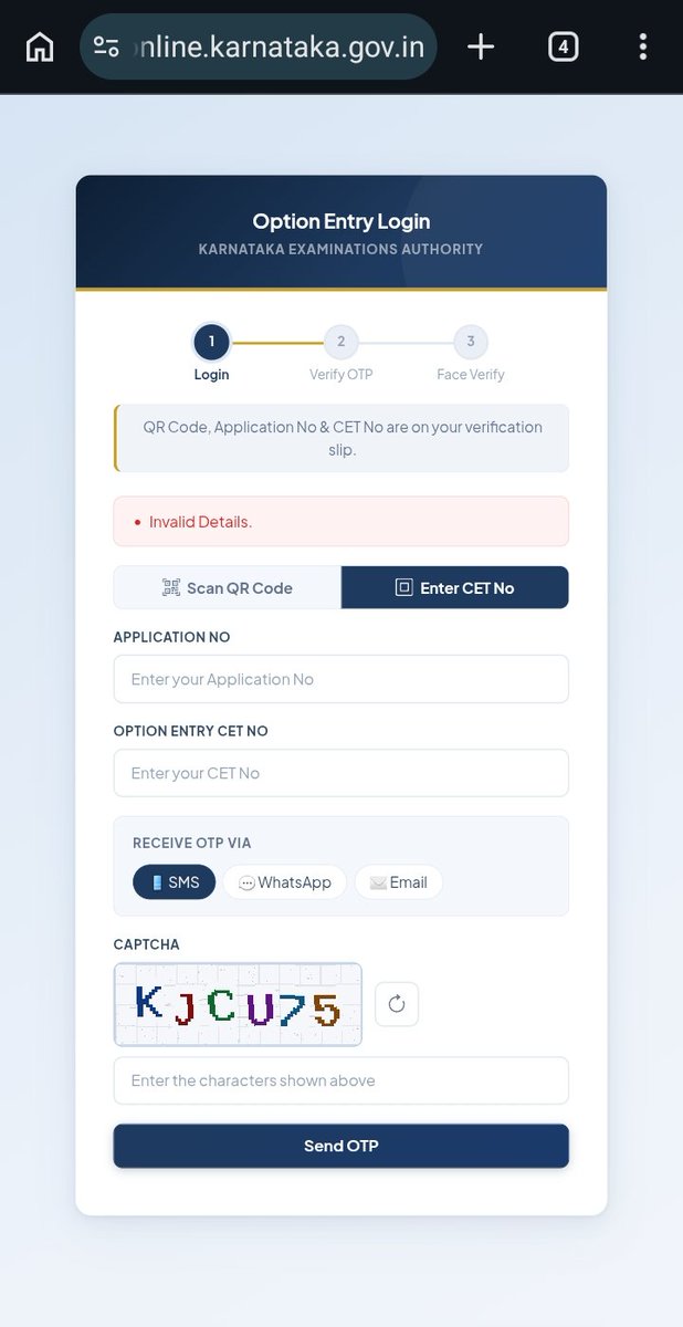 LalithS55059's tweet photo. Unable to login in to my option entry portal evn after entering correct details 
Kea plz help us out here , option entry is closing n I am unable to login from yesterday 

@KEA_karnataka https://t.co/RXFdUHJOge