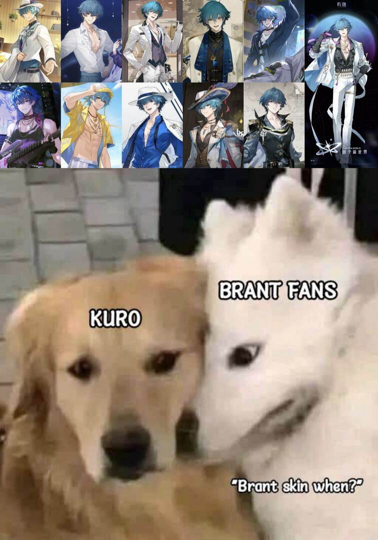 wuwamfs's tweet photo. Wuwa! Dari semua varian brant yg sudah dirilis, tidak pernahkah kau berfikir untuk saatnya memberikan kami skin brant wahai paduka kuro? Please give us brant skin, I beg you kuro 🧎🧎🧎🧎 //desperatly ueueueue https://t.co/ZEs22xbPNN