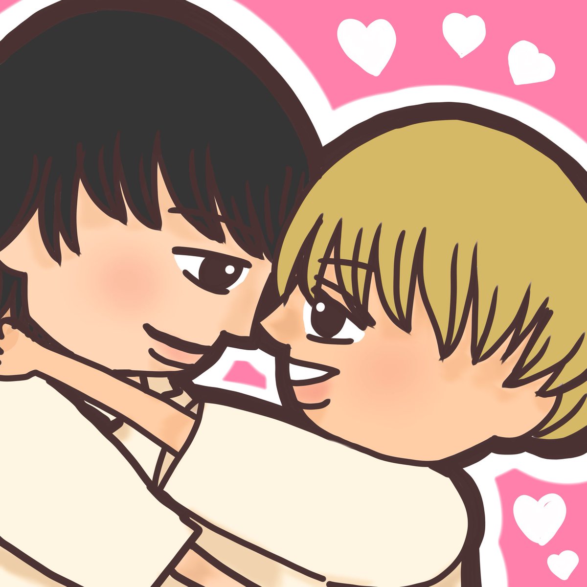 Myechan1's tweet photo. 屋上ショート見たら
イチャイチャおにラブ
描きたくなった🤭
 #おにラブ
  #onlvFa https://t.co/KuXBAbHBoX
